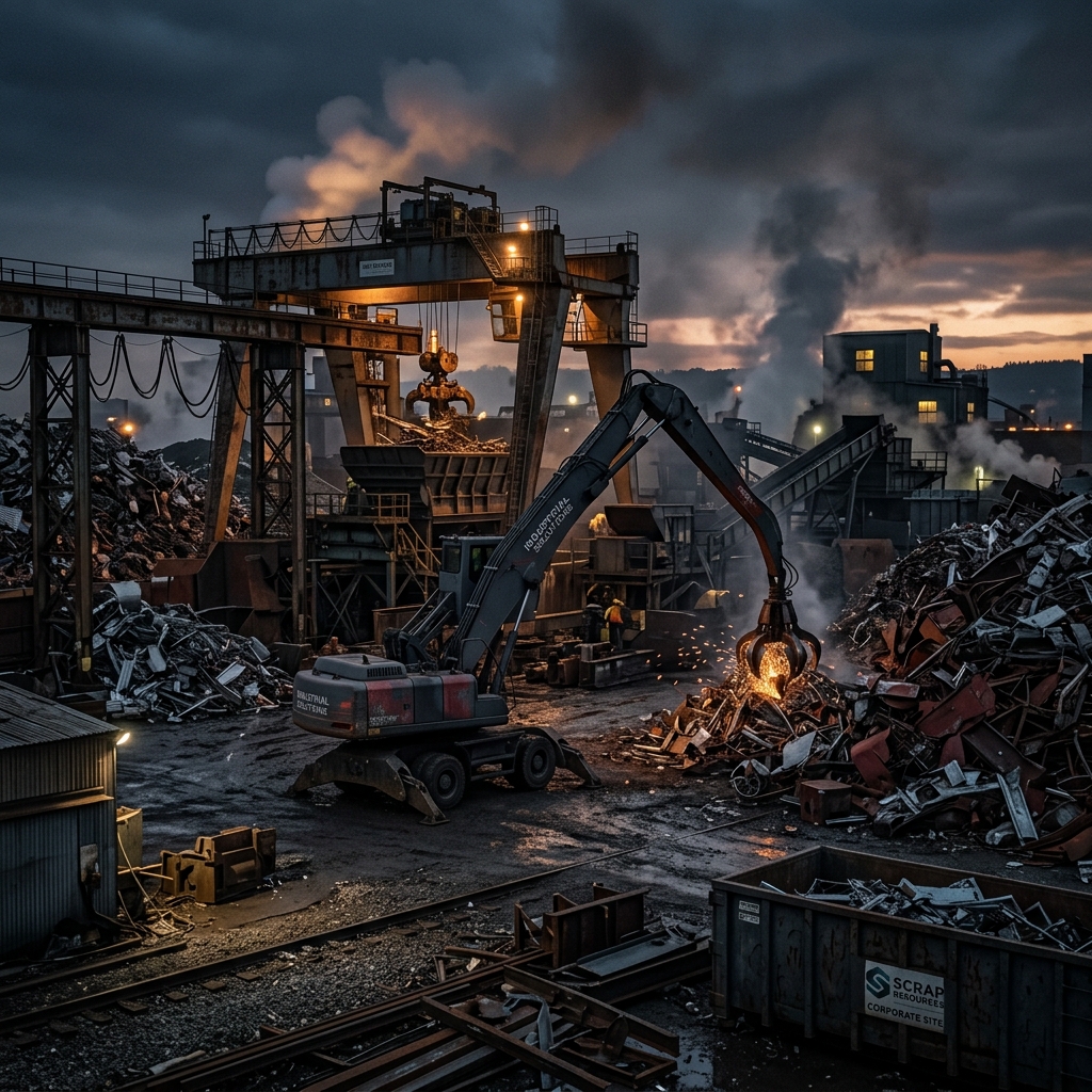 Industrial Scrap Yard Background